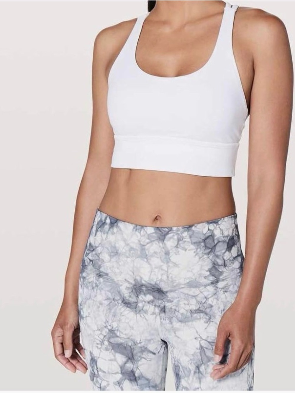 lululemon athletica White Strappy Crossback Sports Bra